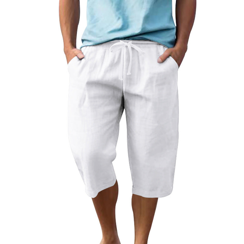 Herren leichte Freizeithose mit elastischem Bund und praktischen Taschen