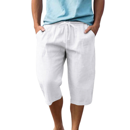 Herren leichte Freizeithose mit elastischem Bund und praktischen Taschen