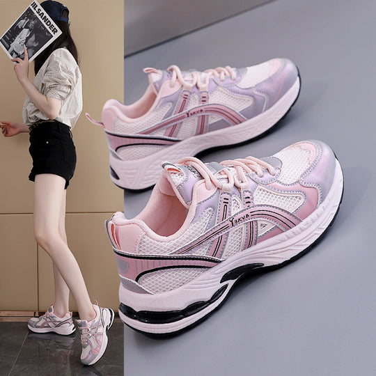 Damen Sportliche Sneakers mit dynamischer Mesh-Oberfläche und stoßdämpfender Sohle