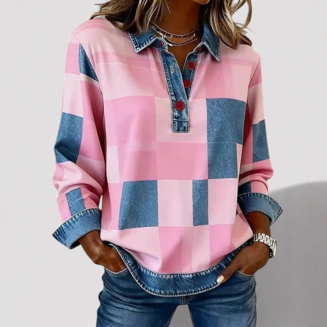 Damen Modische Pullover-Hemd