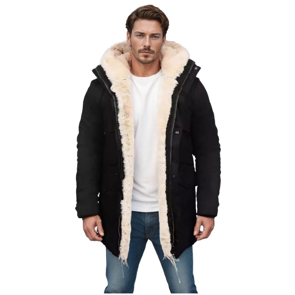 Herren Parka im Field‑Stil mit Teddyfutter in Kapuze, aufgesetzten Pattentaschen und Druckknopfverschluss Shop Nory