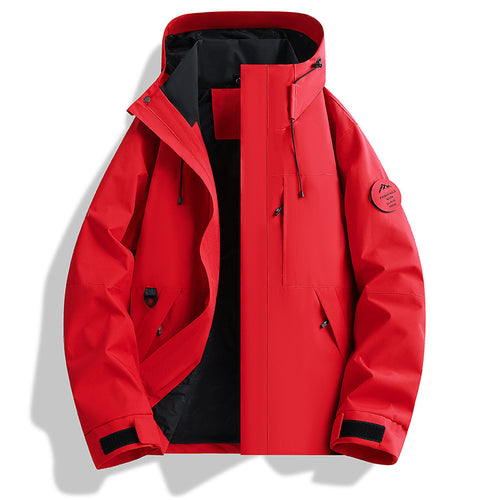 Herren Wasser- und Winddichte Softshell-Outdoorjacke mit verstellbarer Kapuze Shop Nory