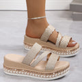 Damen Glitzernde Plateau-Sandalen