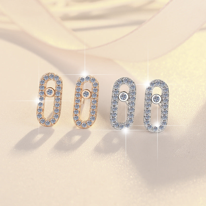 Damen Funkelnde Ohrringe im modernen Design mit Zirkonia Shop Nory
