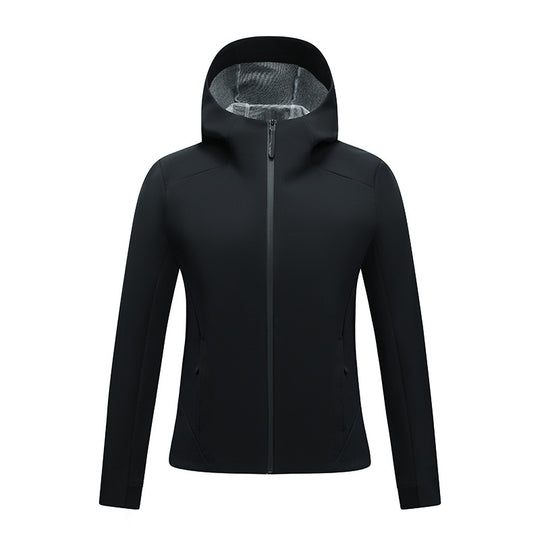 Damen Taillierte Softshelljacke mit Kapuze und Fleecefutter Shop Nory