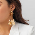 Damen hängende Blüten-Ohrstecker aus Edelstahl Shop Nory
