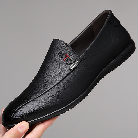 Herren Eleganter Lederoptik-Slipper mit flexibler Noppen-Gummisohle Shop Nory