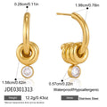Damen Ohrhänger mit verspieltem Spiral-Design und funkelndem Kristall Shop Nory