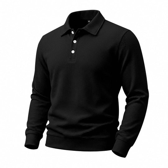 Herren Langarm-Polo aus Waffelpiqué mit Stretchkomfort Shop Nory