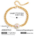 Damen Edelstahlarmband mit floralem Design und verstellbarem Verschluss Shop Nory