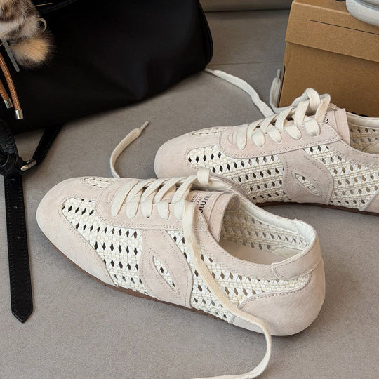 Damen elegante und luftige Schnürschuhe mit handgewShopnorytem Obermaterial