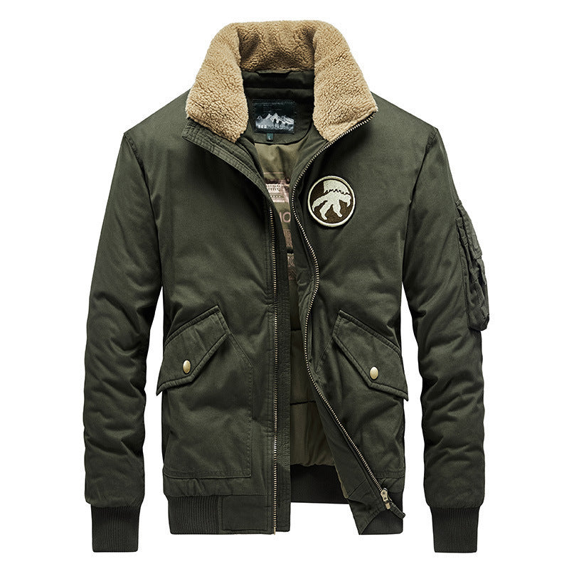 Herren Modische Winterjacke mit Teddy-Innenfutter Shop Nory