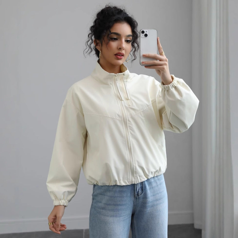 Damen Lässige Oversize-Blousonjacke mit Ballonärmeln Shop Nory