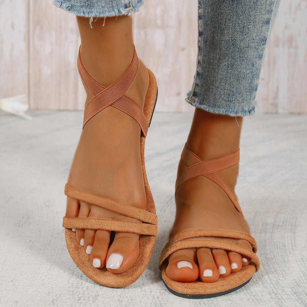 Damen elegante Riemchen-Sandaletten mit vielseitigem Fußbett und modischem Design Shopnory