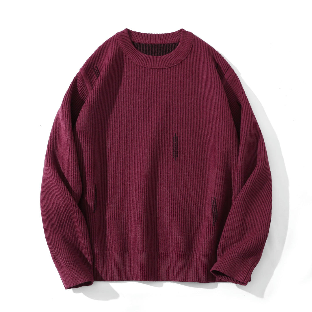 Damen Komfortabler Rippstrick-Pullover in Oversize-Silhouette mit Rundhals und dezentem Destroyed-Look Shop Nory