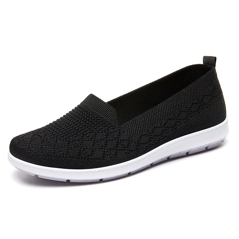 Damen nan leichter gestrickter Slip-On Komfort-Walking-Sneaker mit atmungsaktivem 3D-Strickoberteil und flexibler Leichtlaufsohle Shop Nory