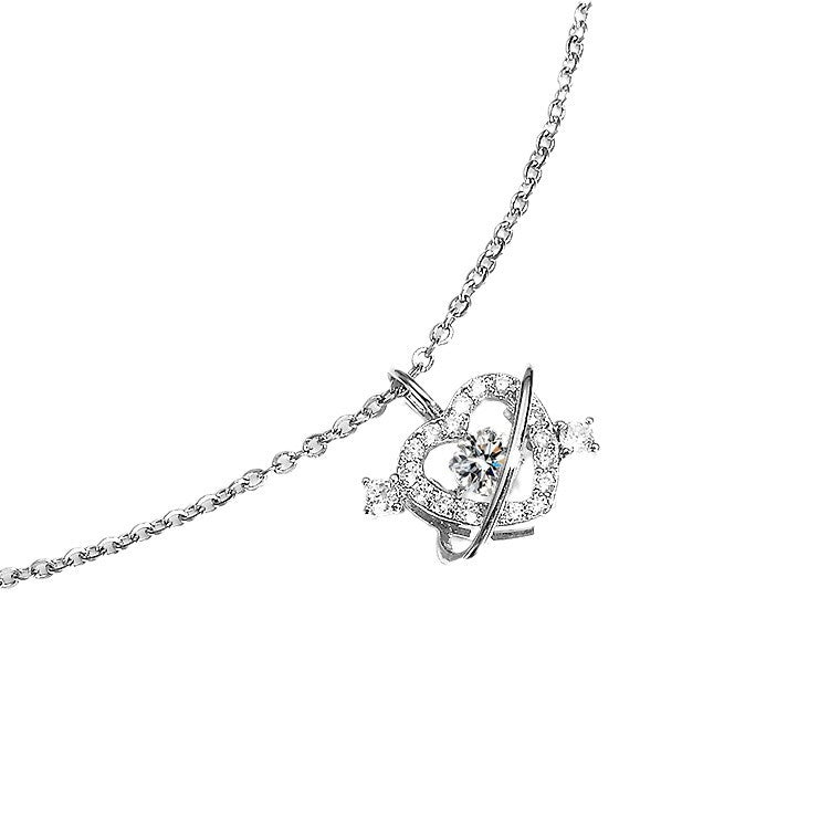 Damen zarte Halskette mit elegantem Anhänger und funkelnden Zirkonia Shop Nory