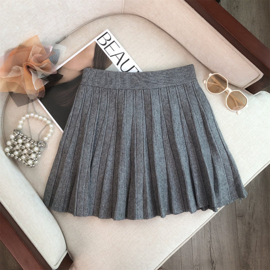 Damen Plissee-Rock aus leichter Strickware Shop Nory