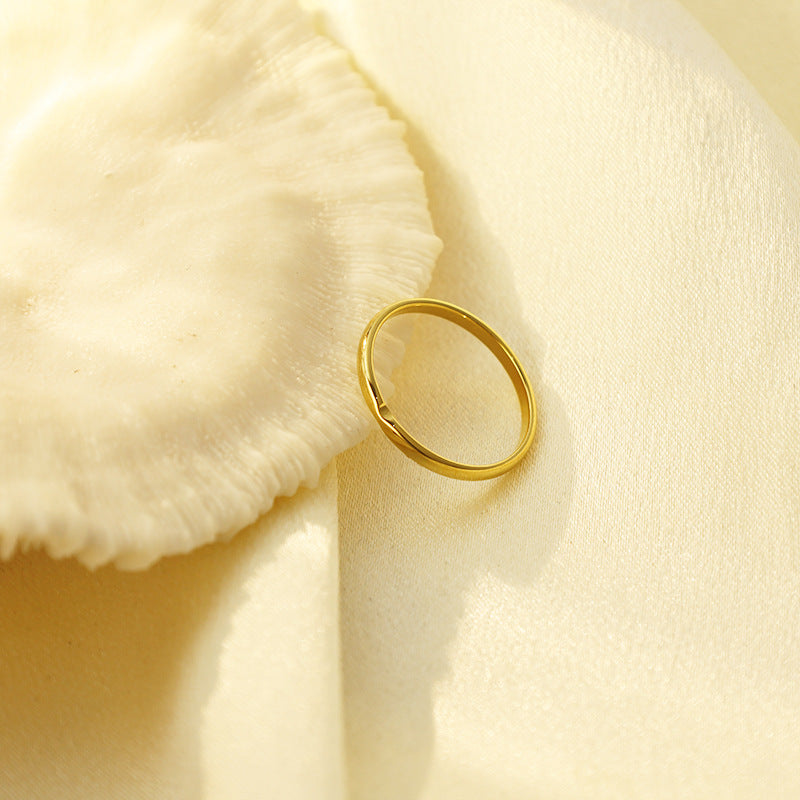 Damen minimalistischer Ring mit geschwungenem Design Shop Nory