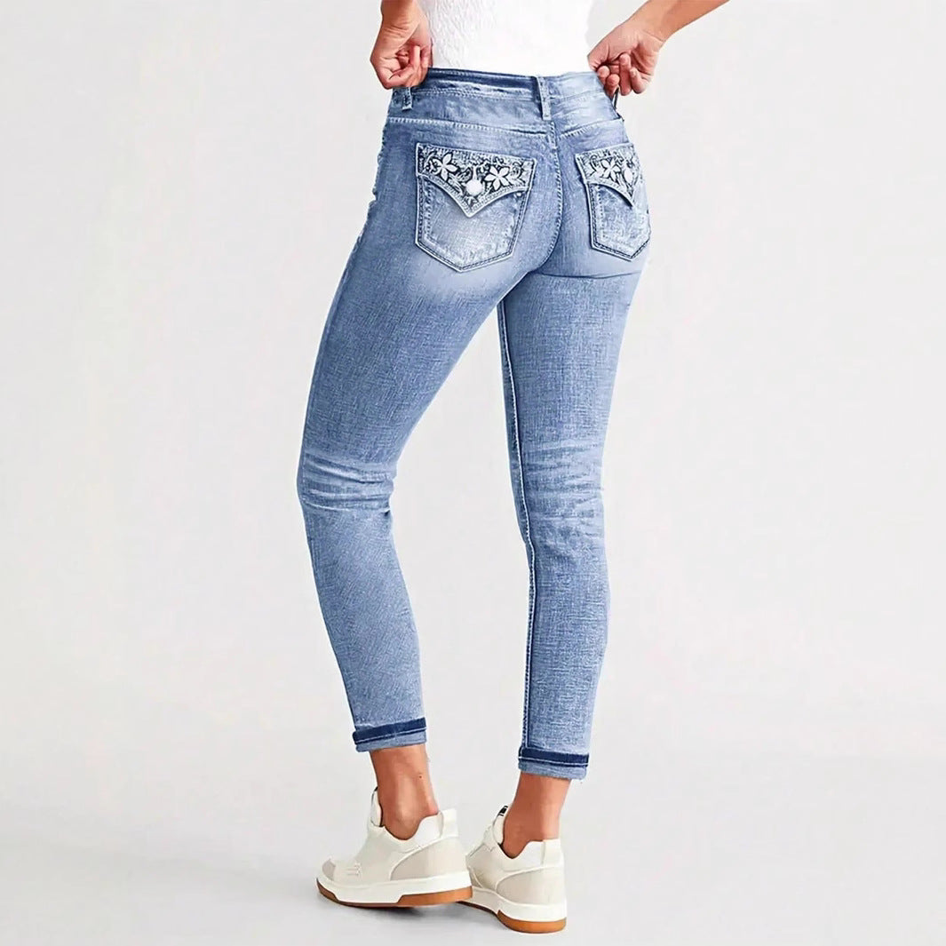 Damen Slim-Fit Stretch-Skinny-Jeans mit schmalem Knöchelabschluss und Five-Pocket-Design Shop Nory