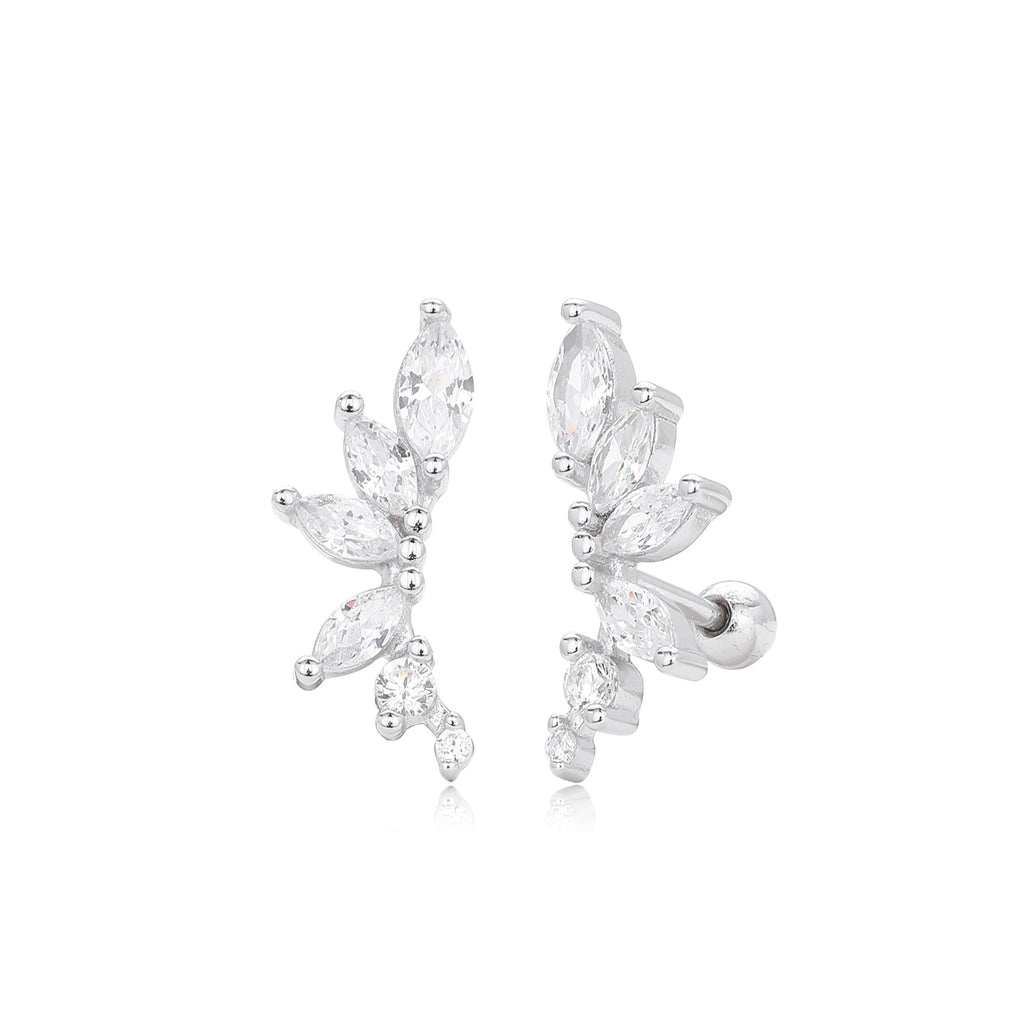 Damen Ohrhänger mit luxuriösem Zirkon-Arrangement aus 925 Sterling Silber Shop Nory