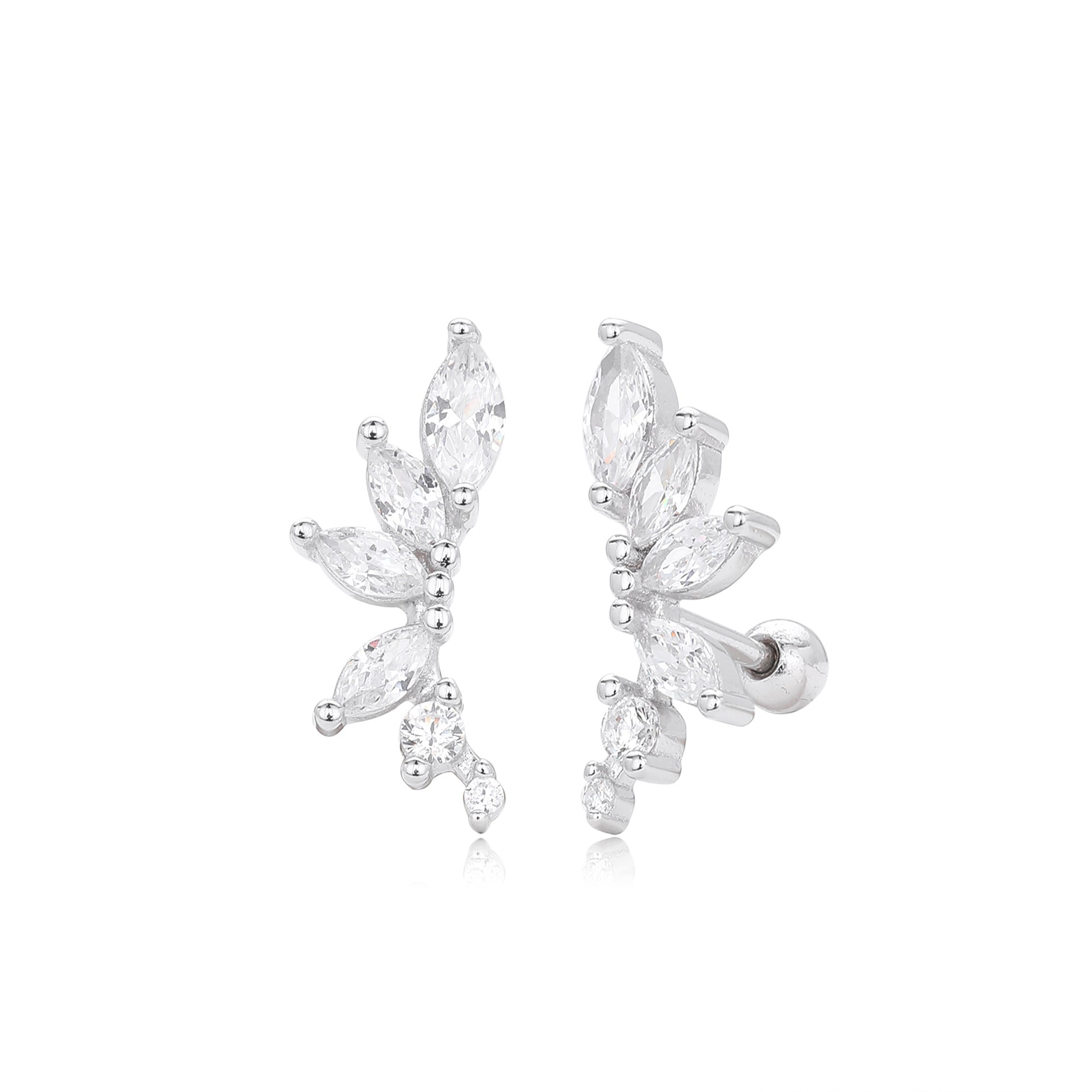 Damen Ohrhänger mit luxuriösem Zirkon-Arrangement aus 925 Sterling Silber Shop Nory