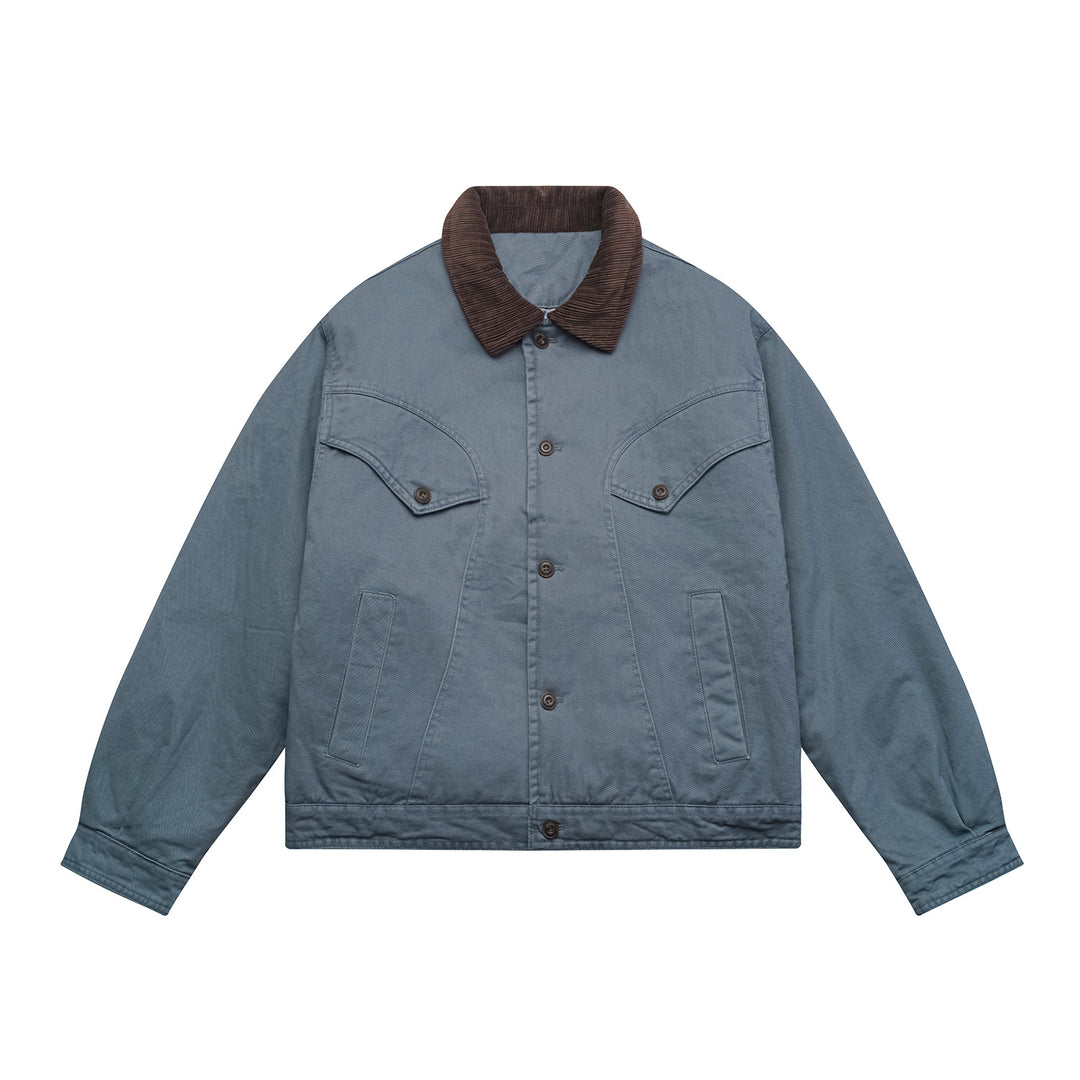 Herren Oversized Canvas‑Blousonjacke mit Cordkragen und aufgesetzten Pattentaschen Shop Nory
