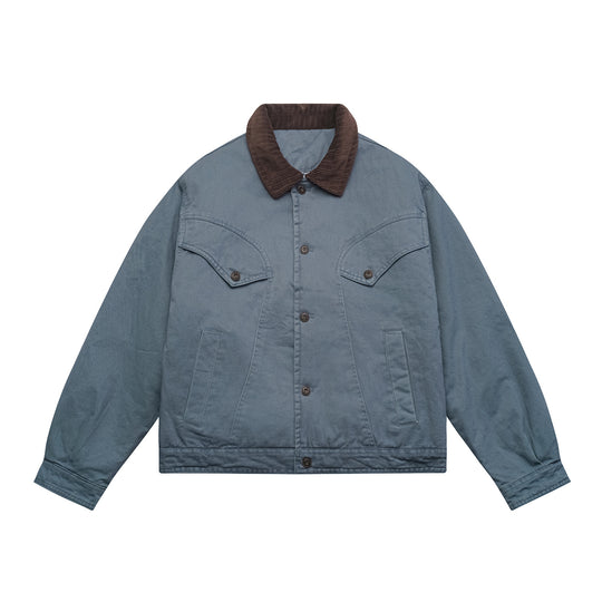 Herren Oversized Canvas‑Blousonjacke mit Cordkragen und aufgesetzten Pattentaschen Shop Nory