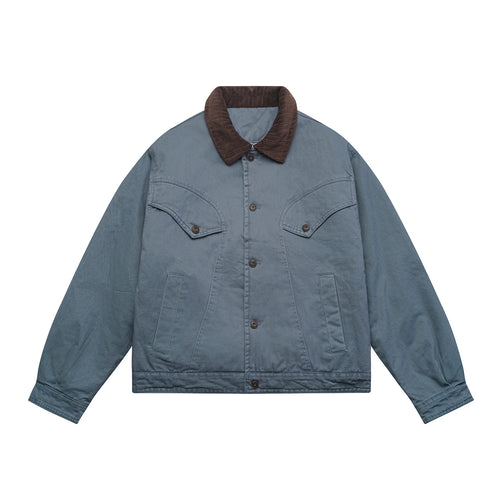 Herren Oversized Canvas‑Blousonjacke mit Cordkragen und aufgesetzten Pattentaschen Shop Nory