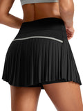 Damen Sportlicher Plisseerock mit integrierten Shorts