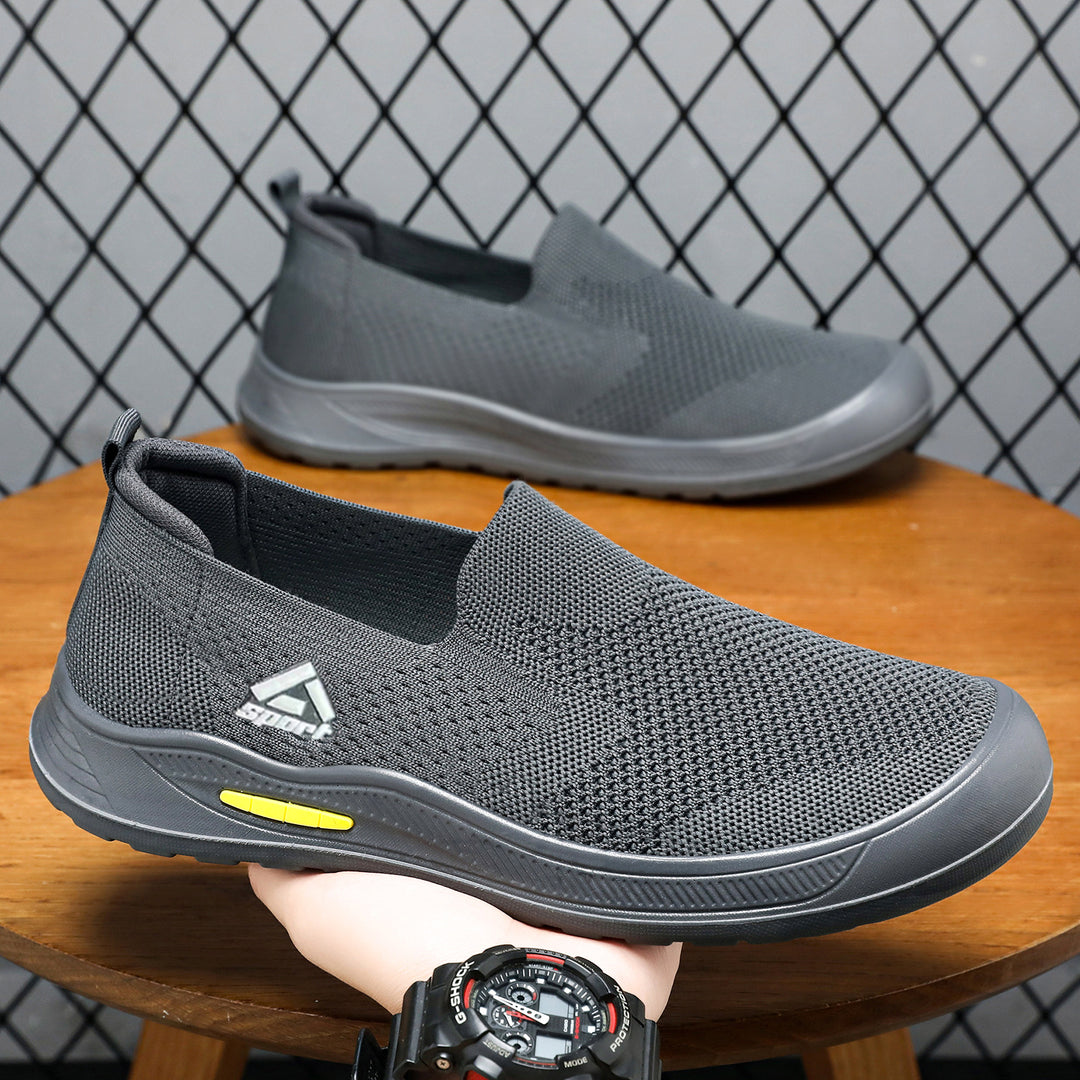 Herren nan atmungsaktiver Slip-On Arbeitsschuh mit nahtlosem Strickoberteil, stoßdämpfender EVA-Zwischensohle und rutschfester Gummilaufsohle Shop Nory