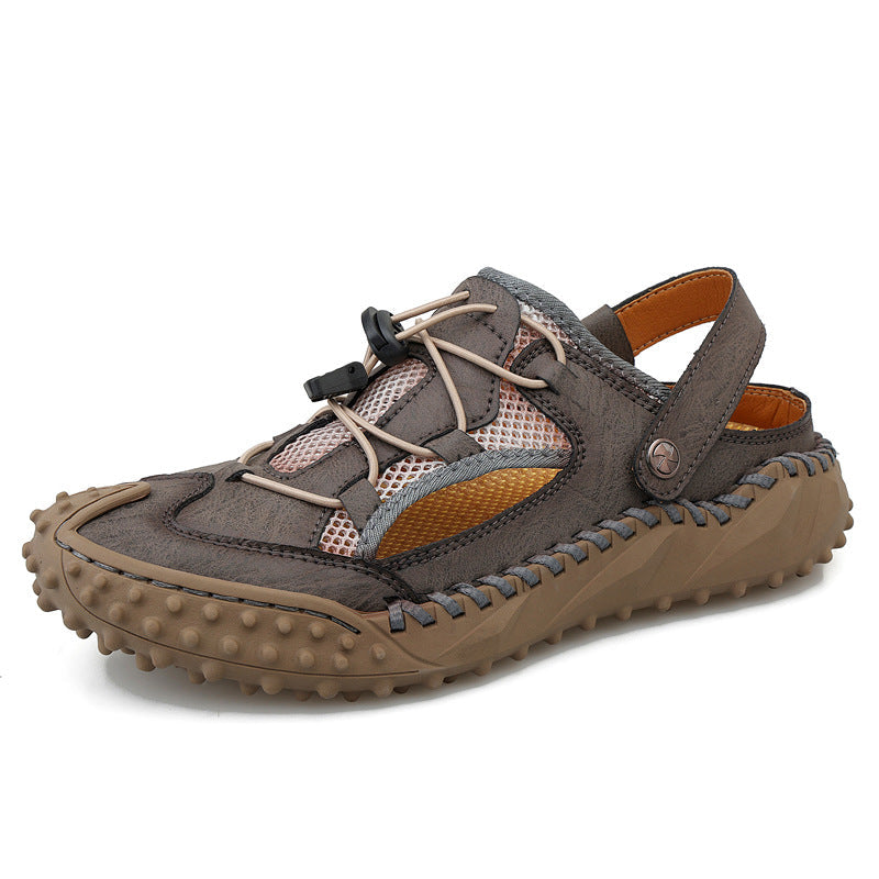 Herren Atmungsaktive Outdoor-Sandalen mit rutschfester Sohle und elastischem Verschlusssystem
