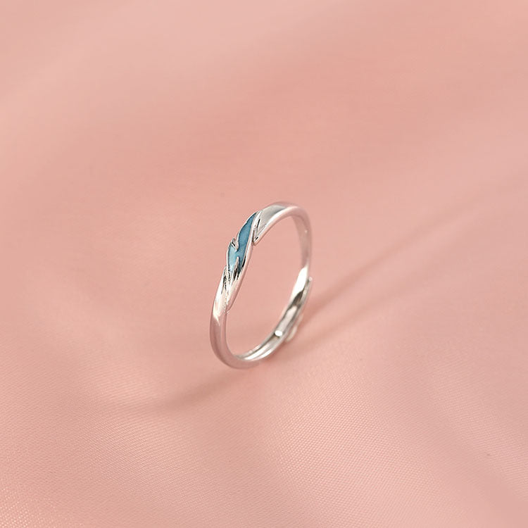 Damen Zarter Silberring mit stilvollem geschwungenem Design Shop Nory