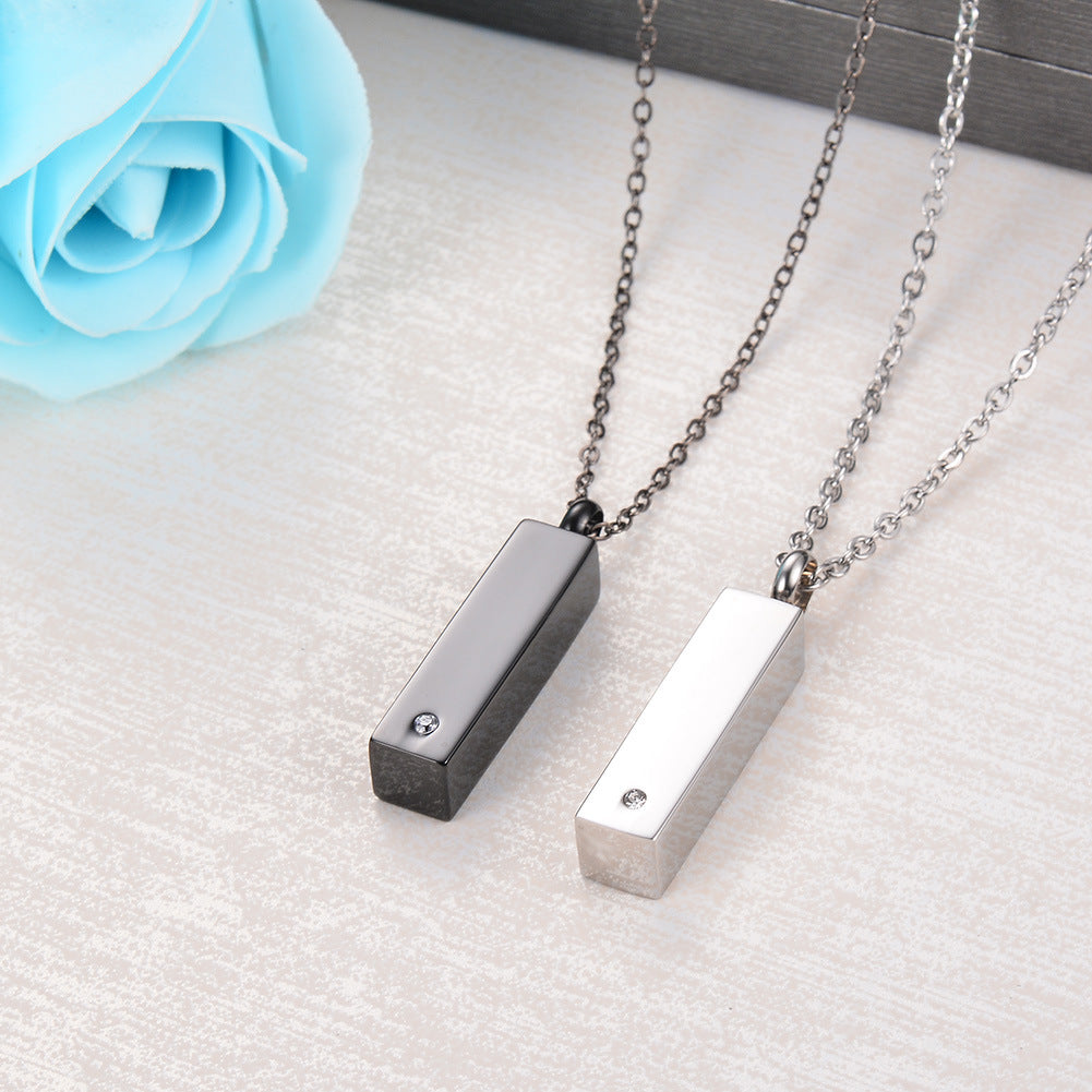 Damen eleganter rechteckiger Anhänger mit Kristallakzent Shop Nory