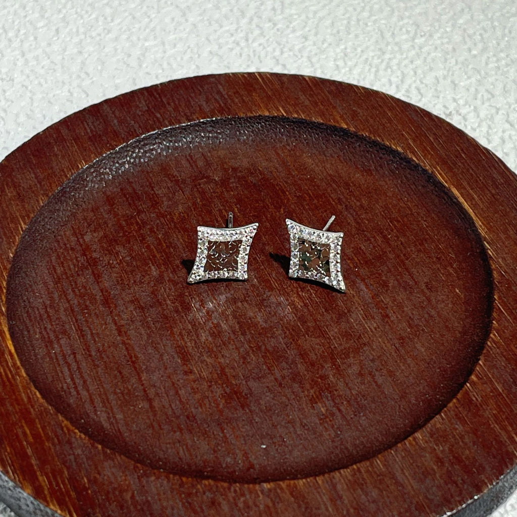 Damen Funkelnde Diamantohrringe im eleganten Rauten-Design Shop Nory