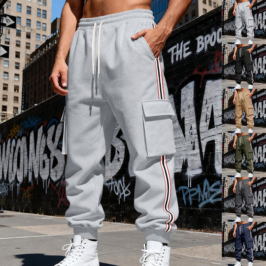 Herren Cargo-Joggerhose mit seitlichen Klapp‑Cargotaschen, Tunnelzug & Rippbündchen Shop Nory