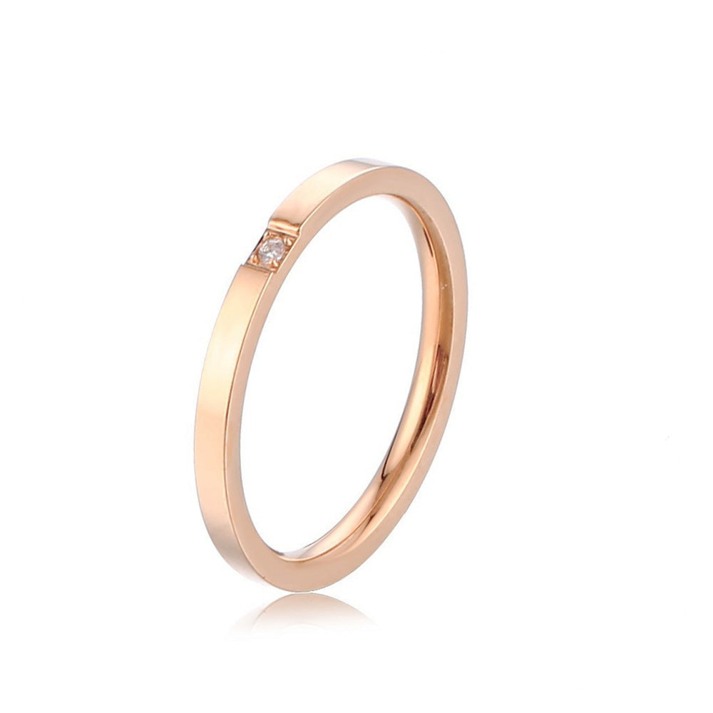 Damen Ring mit elegantem, minimalistischem Design und funkelndem Zirkonia Shop Nory