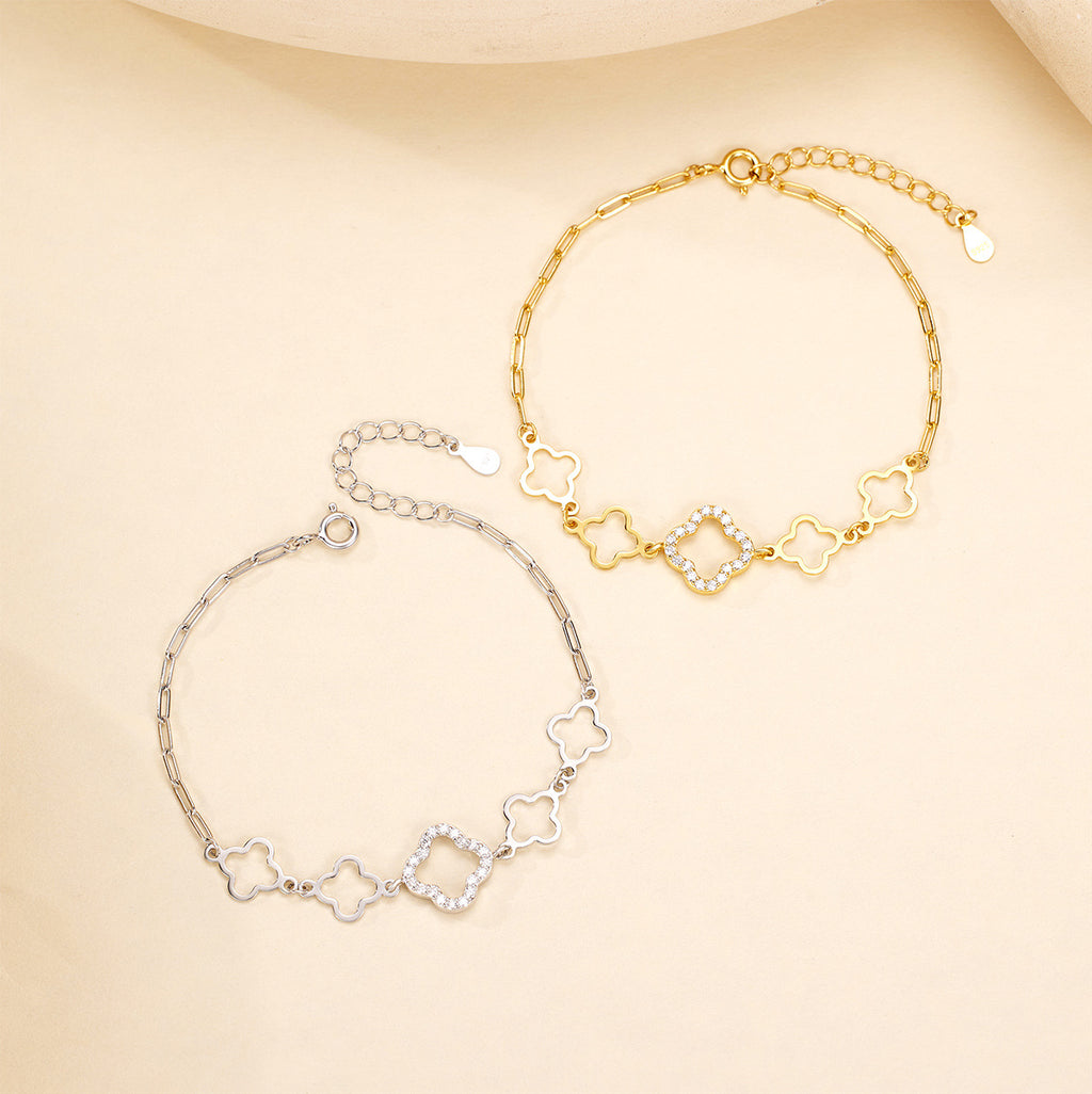 Damen filigranes Armband mit funkelnden Zirkonia-Elementen Shop Nory