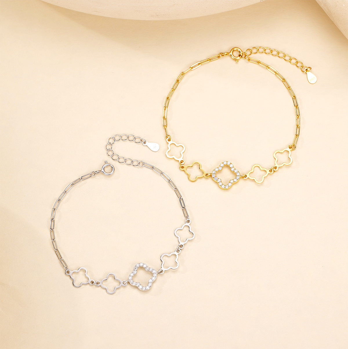 Damen filigranes Armband mit funkelnden Zirkonia-Elementen Shop Nory