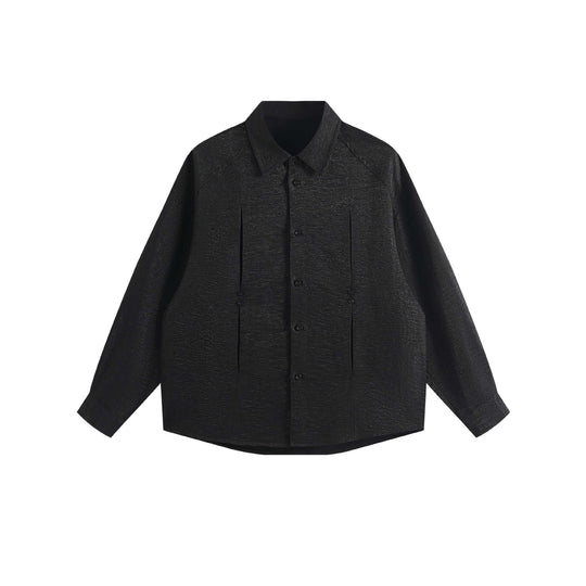 Damen Oversize-Hemdbluse aus strukturierter Baumwollmischung mit Kellerfalten Shop Nory