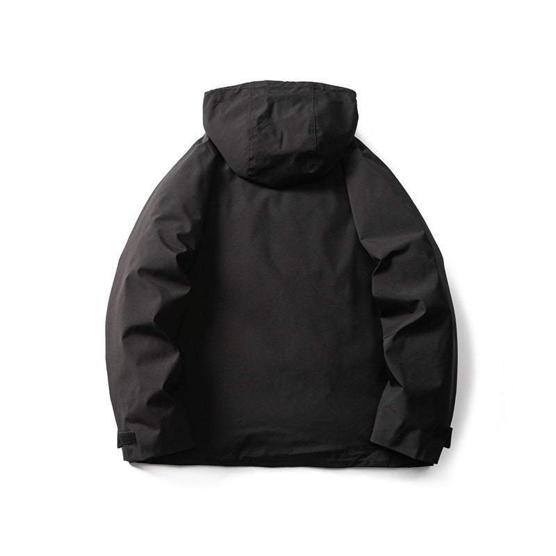 Herren Funktionelle Outdoor-Softshelljacke mit Kapuze und Mehrfachtaschen Shop Nory