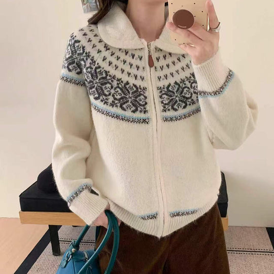 Damen Gemütlicher Strickpullover mit hochgeschlossenem Kragen Shop Nory