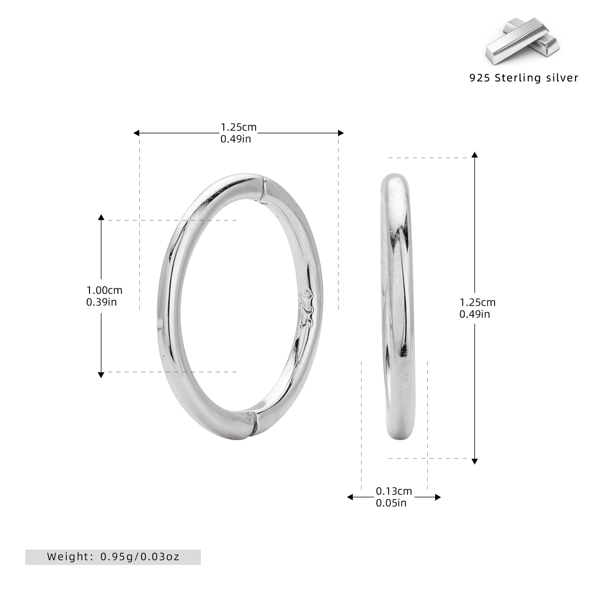 Damen Creolen aus hochwertigem 925 Sterlingsilber Shop Nory