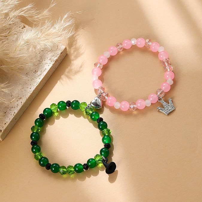 Damen Paar Ohringe mit bunten Perlen und charmanten Anhängern Shop Nory