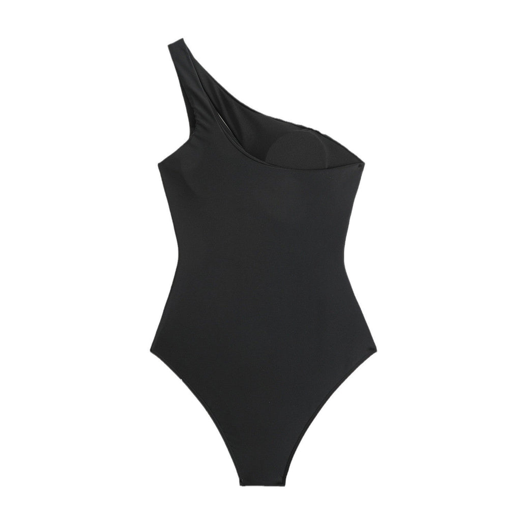 Damen Einseitiger Cut-Out Badeanzug