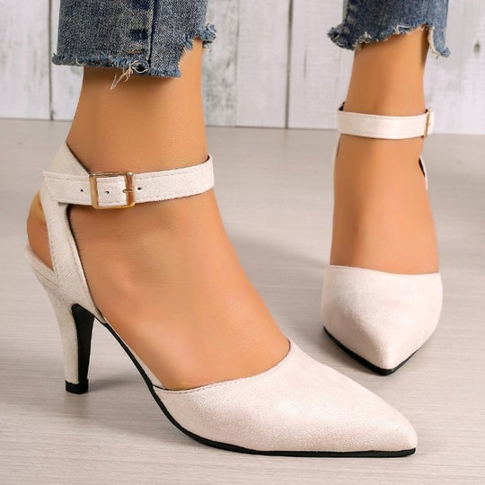 Damen elegante Sling-Pumps mit verstellbarem Knöchelriemen und modischem Absatz Shopnory