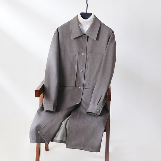 Herren Leichter Mantel im Overshirt‑Stil mit aufgesetzten Taschen Shop Nory