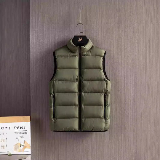 Herren Slim-Fit ultraleichte Stepp-Thermoweste mit hochschließendem Kragen und wasserabweisenden Reißverschlüssen Shop Nory