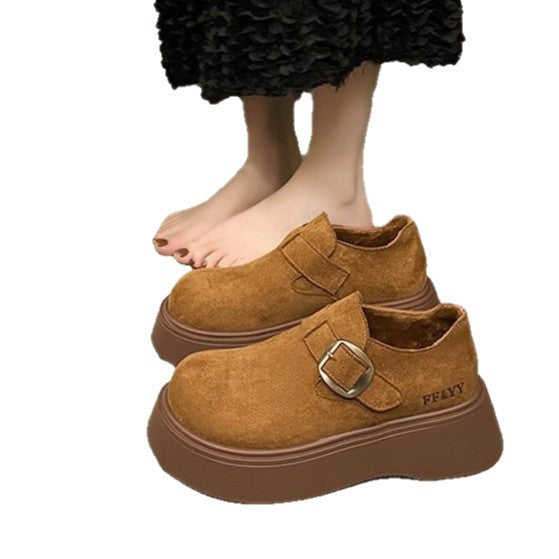 Damen modische Slipper mit bequemer Sohle und dekorativem Schnallenverschluss