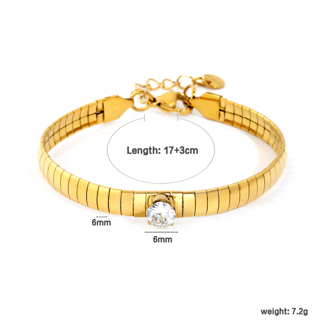 Damen Armband mit elegantem Smaragd-Anhänger und flexibler Gliederkette Shop Nory